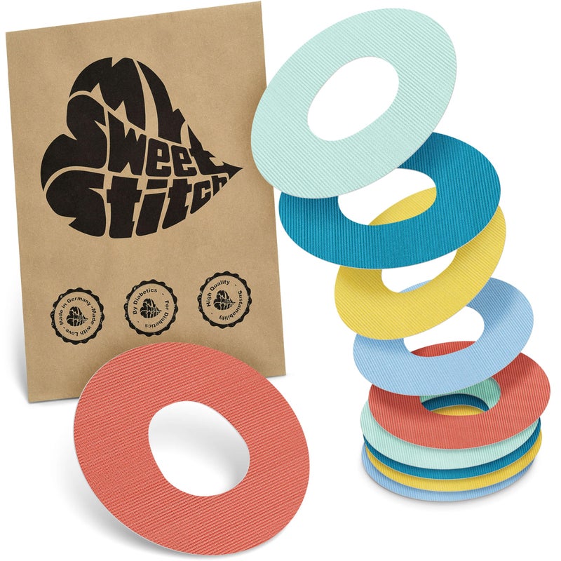 MySweetStitch | Patch for Dexcom G7 Sensor | Waterproof | (10 Pieces) | Made in Germany | Outer Ã˜ 65mm | Pastel